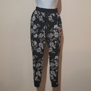 Floral Microfiber Joggers